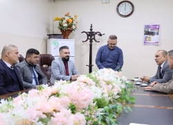 السيد عميد كلية التمريض يستقبل اللجنة المركزية لتقييم عمل أمناء مجالس الكليات