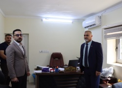 عميد كلية التمريض يتفقد شعبة التسجيل