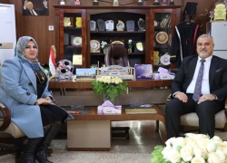 عميد كلية التمريض يستقبل عميد كلية الطب البيطري