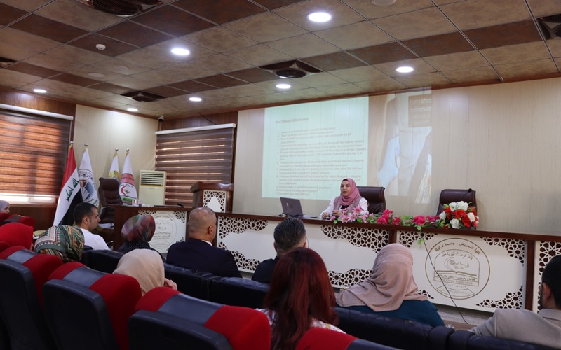 كلية التمريض تقيم ورشة عمل بعنوان ( أدماج مفاهيم تنظيم الاسرة في منهاج مادة تمريض الام والوليد لطلبة المرحلة الثالثة وتوضيح مصطلح OSCE)