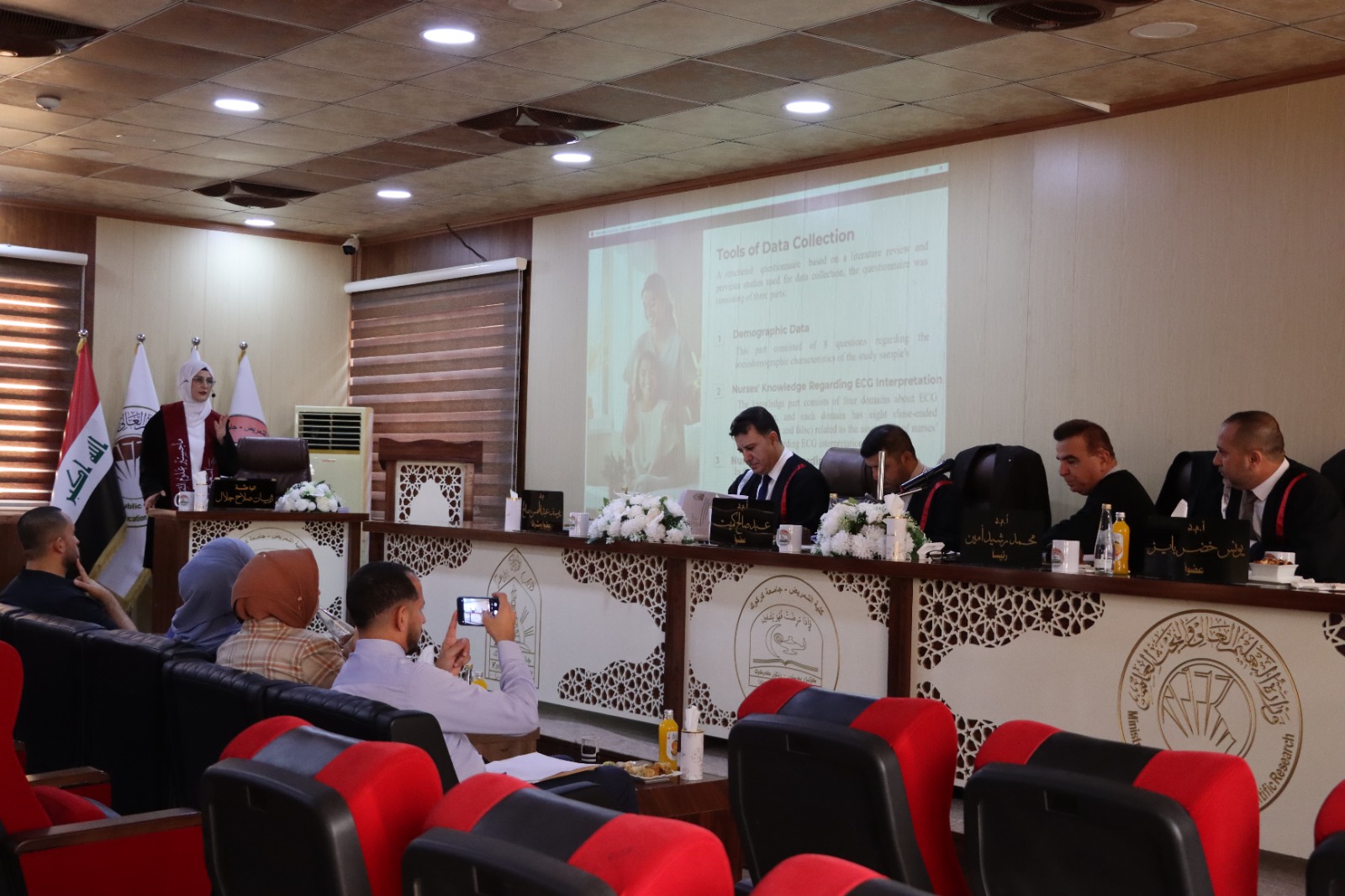 رسالة ماجستير في كلية التمريض / جامعة كركوك تناقش فاعلية برنامج تعليمي حول كفاءات الممرضين فيما يتعلق بتفسير مخطط كهربائية القلب في مدينة كركوك
