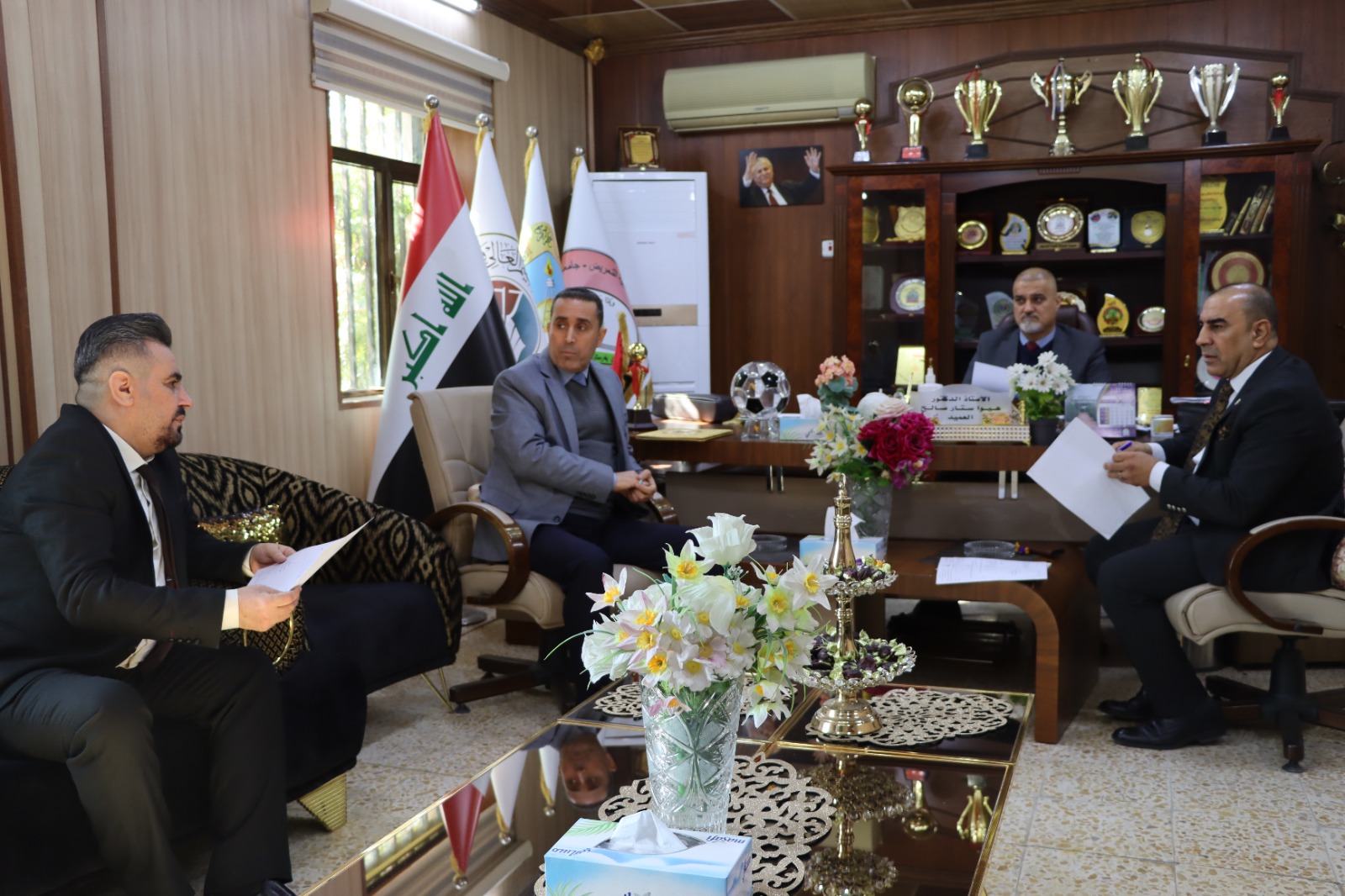 زيارة لجنة مركزية من رئاسة جامعة كركوك الى كلية التمريض \ جامعة كركوك