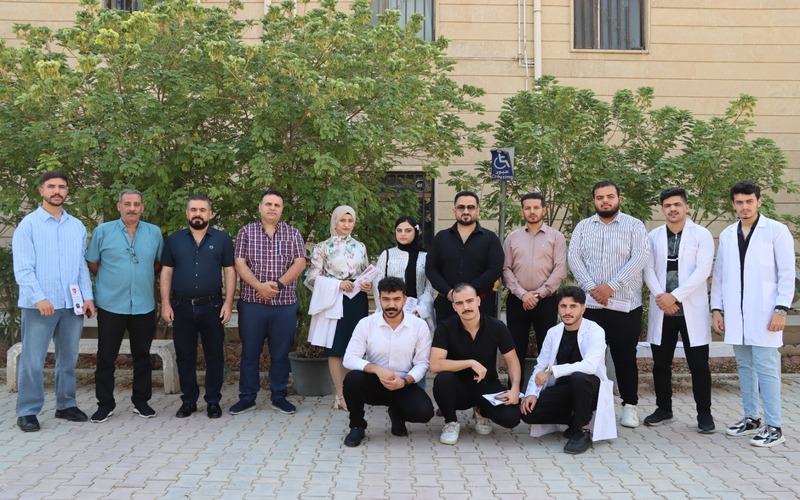 كلية التمريض تنظم حملة توعوية عن ضربة الشمس وارتفاع ضغط الدم