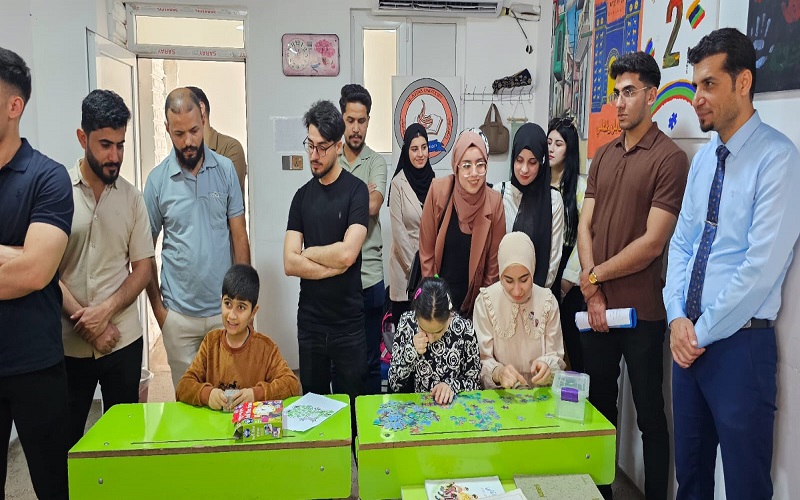 نشاط تطوعي طلابي الى مركز الارادة التخصصي لتاهيل اطفال التوحد وذوي الاحتياجات الخاصة  