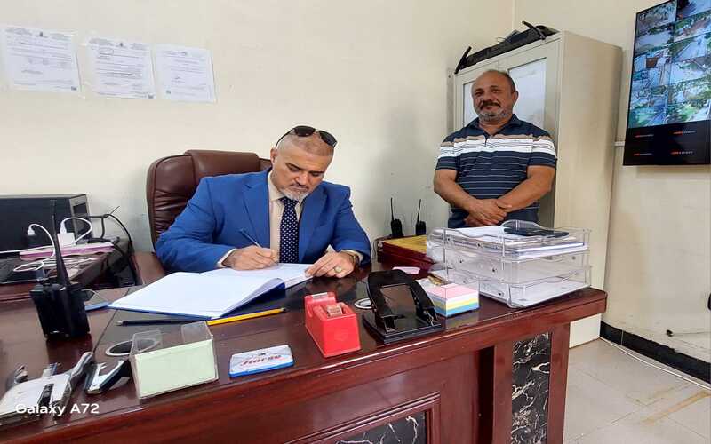 السيد عميد كلية التمريض يتفقد مجمع الأقسام الداخلية