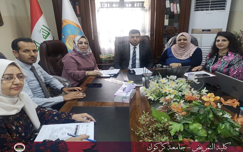 كلية التمريض تقيم ورشة عمل بعنوان( كيفية ملئ الاستمارة الخاصة بالاقسام العلمية ضمن التصنيف العراقي للجامعات)