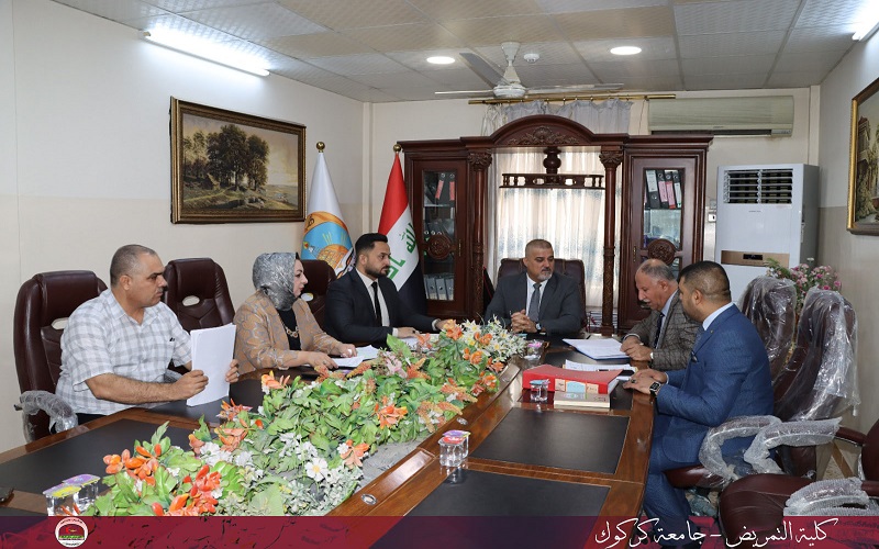 اللجنة الوزارية لتقييم الواقع العلمي والاكاديمي لكليات التمريض تباشر أعمالها في كلية التمريض جامعة كركوك