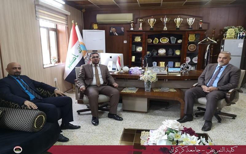 زيارة وفد نقابة الموهوبين والمبدعين في كركوك الى كلية التمريض جامعة كركوك