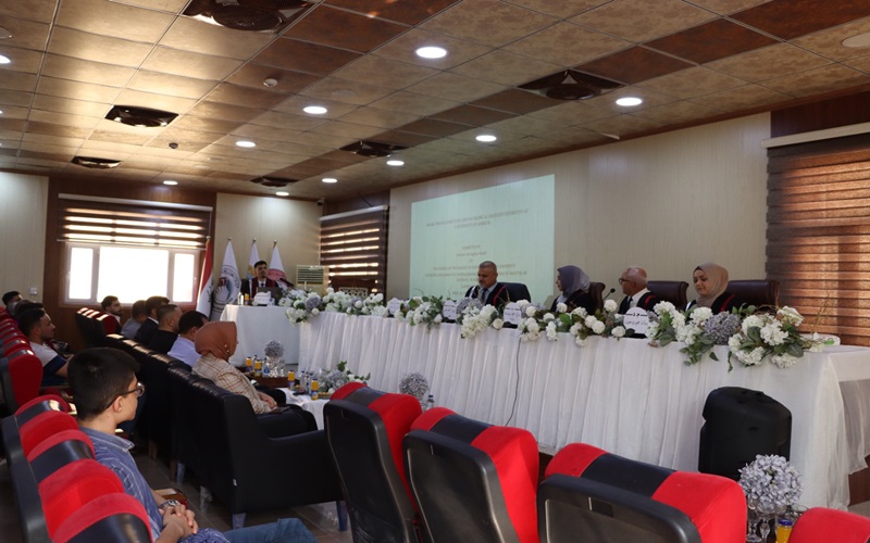 رسالة ماجستير في كلية التمريض / جامعة كركوك تناقش  (إدمان الهواتف الذكية بين طلاب المجموعة الطبية في جامعة كركوك)