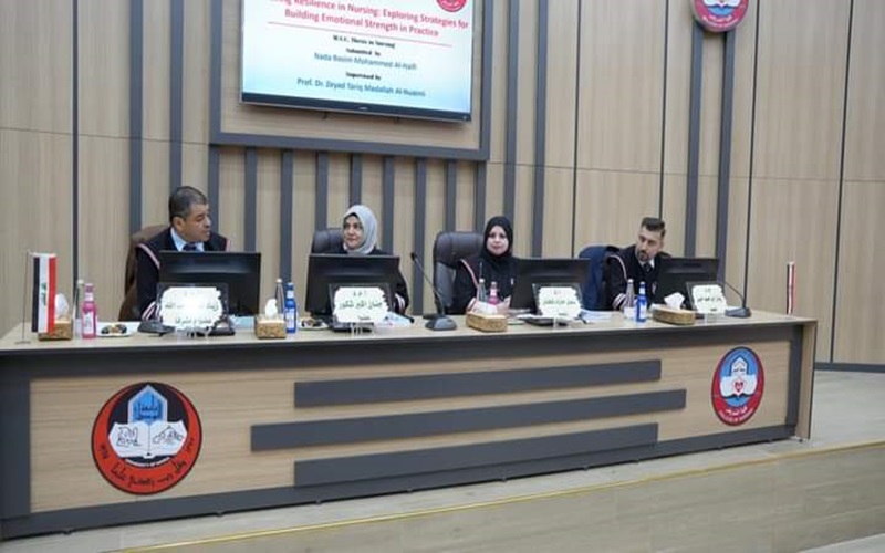 تدريسية من كلية التمريض جامعة كركوك تشارك كعضو في مناقشة رسالة ماجستير في جامعة الموصل.