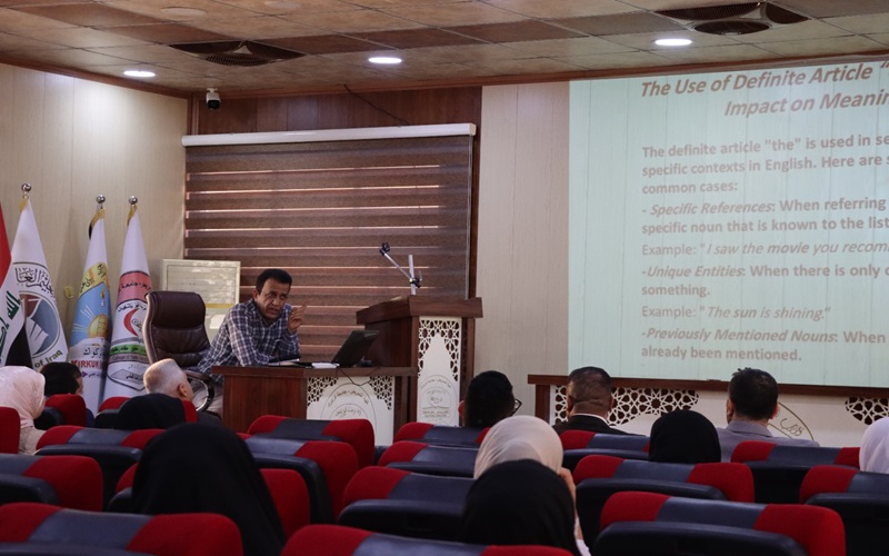 كلية التمريض تقيم حلقة نقاشية حول استخدام أداة التعريف The وتأثيرها على المعنى