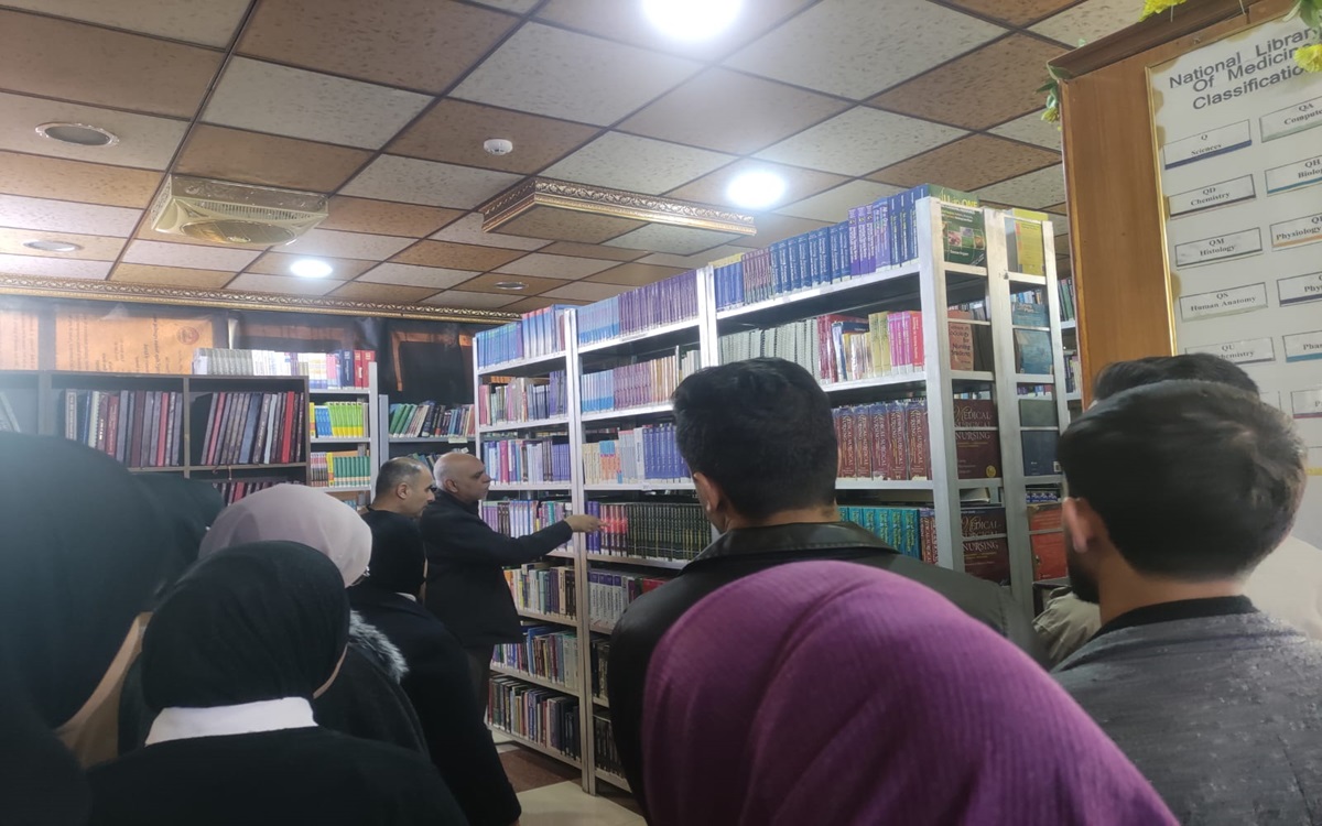 كلية التمريض تنظم  ورشة عمل الثانية بعنوان الية استعارة الكتب من المكتبة