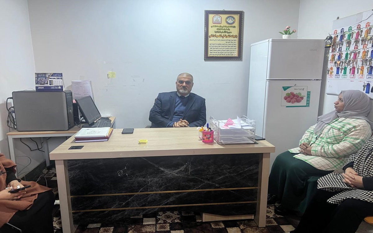 السيد عميد كلية التمريض يتفقد مجمع الأقسام الداخلية في منطقة الصيادة