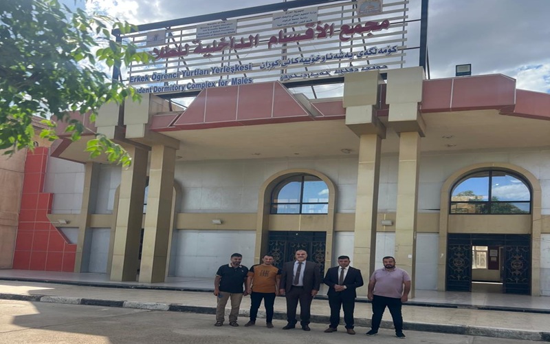 السيد عميد كلية التمريض يتفقد مجمع الأقسام الداخلية