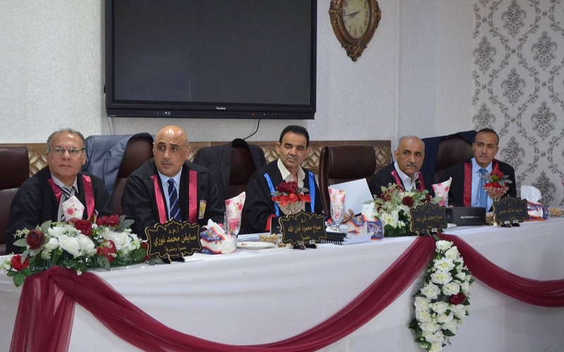 ناقشت رسالة الماجستير  كلية التربية للعلوم الصرفة جامعة كركوك (دراسة الخواص الالكترونية ,حساب طاقة الجهد وفجوة الطاقة البصرية للجزيئات العضوية شبه الموصلة (انثراسين وكاربازول )