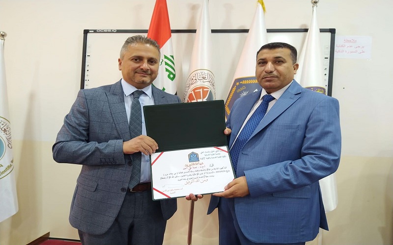 عميد كلية العلوم / جامعة كركوك يشارك في لجنة مناقشة رسالة الماجستير في الجامعة التقنية الشمالية