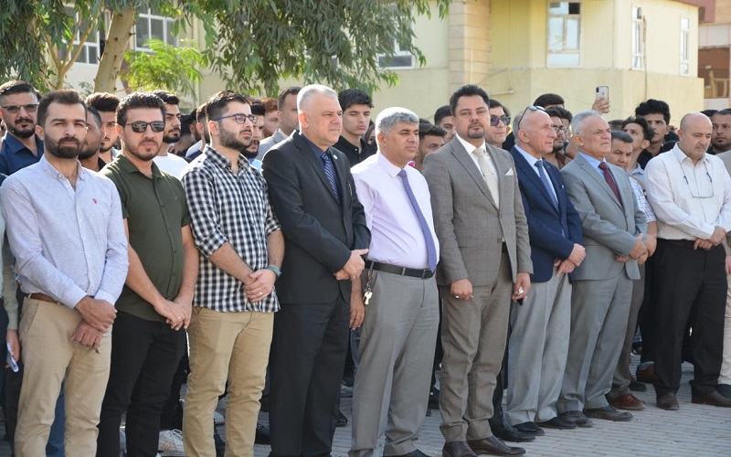 وقفة تضامنية في كلية العلوم / جامعة كركوك لدعم الشعب الفلسطيني