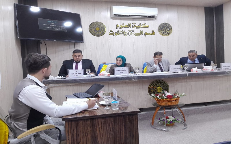 تدريسية من كلية العلوم / جامعة كركوك تشارك في لجنة مناقشة رسالة الماجستير في جامعة الكوفة
