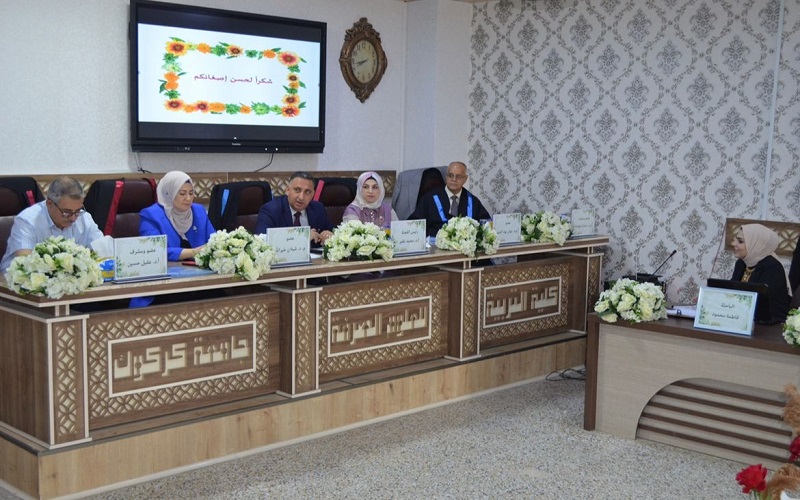 تدريسيتان من كلية العلوم / جامعة كركوك  تشاركان في لجنة مناقشة رسالة ماجستير في كلية التربية للعلوم الصرفة / جامعة كركوك