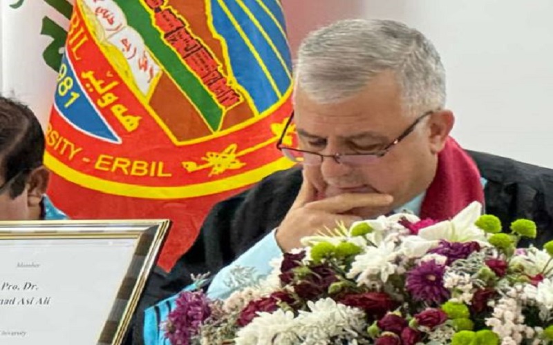 تدريسي في كلية العلوم / جامعة كركوك يشارك في لجنة مناقشة أطروحة الدكتوراه في جامعة صلاح الدين