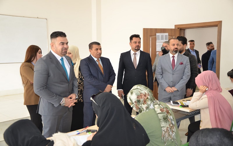 The President of Kirkuk University inspects the progress of the final exams for the first-stage students in the College of Science