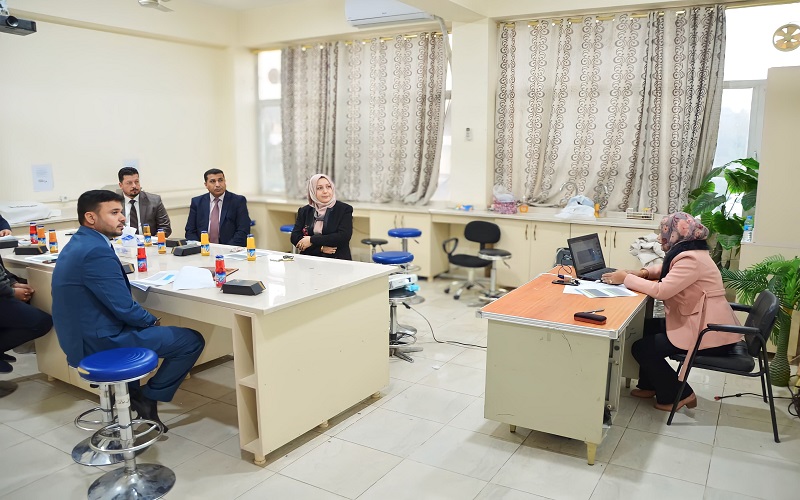 PhD students at the College of Science/University of Kirkuk take the comprehensive oral exam
