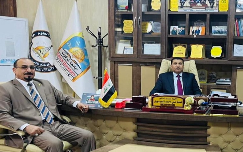 السيد عميد كلية العلوم /  جامعة كركوك يستقبل نقيب المعلمين فرع كركوك