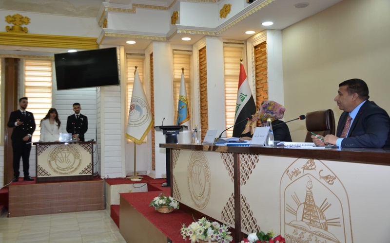 جانب من مناقشة مشاريع التخرج في كلية العلوم / قسم علوم الحياة