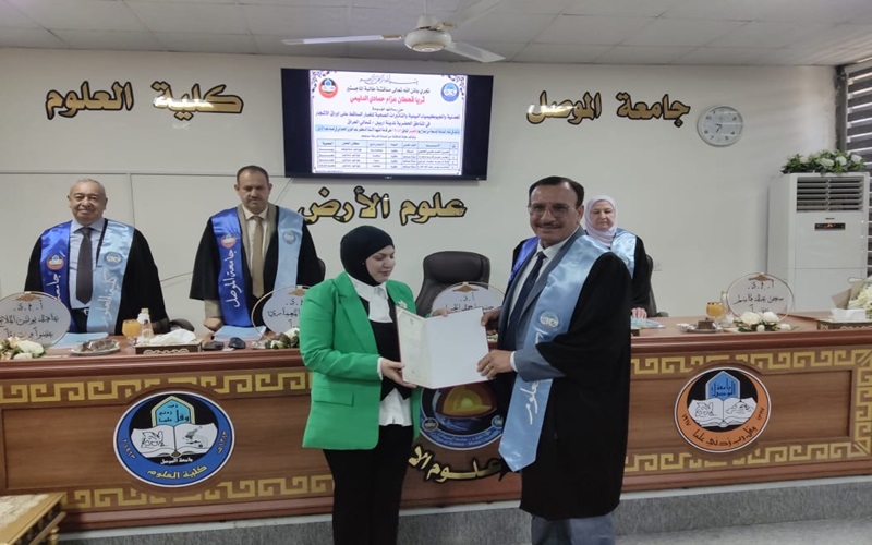 تدريسي من جامعة كركوك/ كلية العلوم يترأس لجنة مناقشة رسالة الماجستير في جامعة الموصل