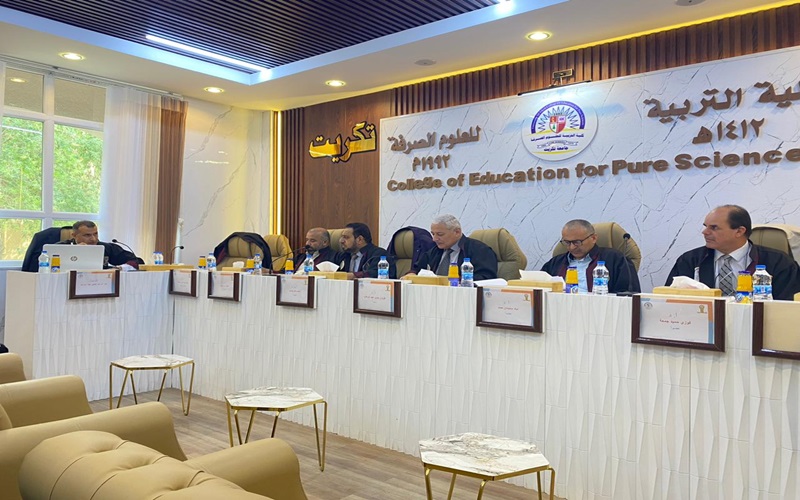 تدريسي في كلية العلوم / جامعة كركوك يشارك في عضوية لجنة مناقشة أطروحة دكتوراه في جامعة تكريت