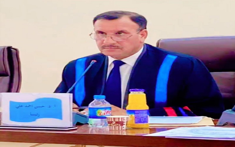 تدريسي في كلية العلوم بجامعة كركوك يترأس لجنة مناقشة رسالة الماجستير في جامعة البصرة 