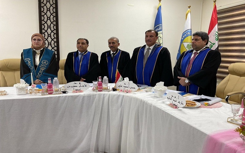 تدريسي في كلية العلوم بجامعة كركوك يترأس لجنة مناقشة رسالة الماجستير في جامعة البصرة 