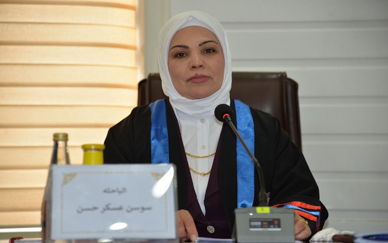 مناقشة رسالة الماجستير للطالبة سوسن عسكر حسن