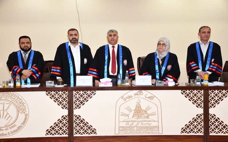 رسالة ماجستير في قسم علوم الكيمياء في كلية العلوم/جامعة كركوك تناقش تخليق وتشخيص بعض المركبات من الاحماض الامينية وتقييم فعاليتها 