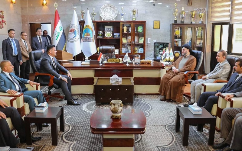 مشاركة السيد عميد كلية العلوم في مراسيم استقبال سماحة السيد عمار الحكيم 