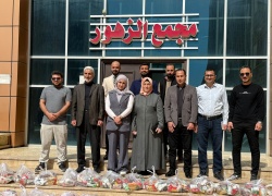 الحملة الرمضانية التطوعية لتوزيع السلات الغذائية لطلبة الأقسام الداخلية