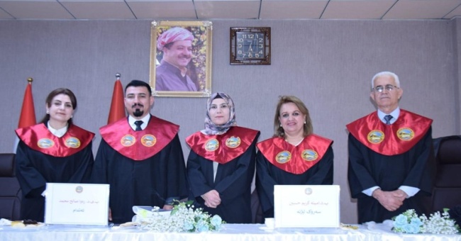 تدريسي رئيسا في لجنة مناقشة رسالة ماجستير بجامعة صلاح الدين _كلية التربية الاساسية