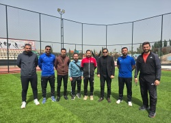 فريق كلية التربية البدنية وعلوم الرياضة يواجه فريق كلية التربية البدنية وعلوم الرياضة في جامعة كتاب بمباراة ودية 