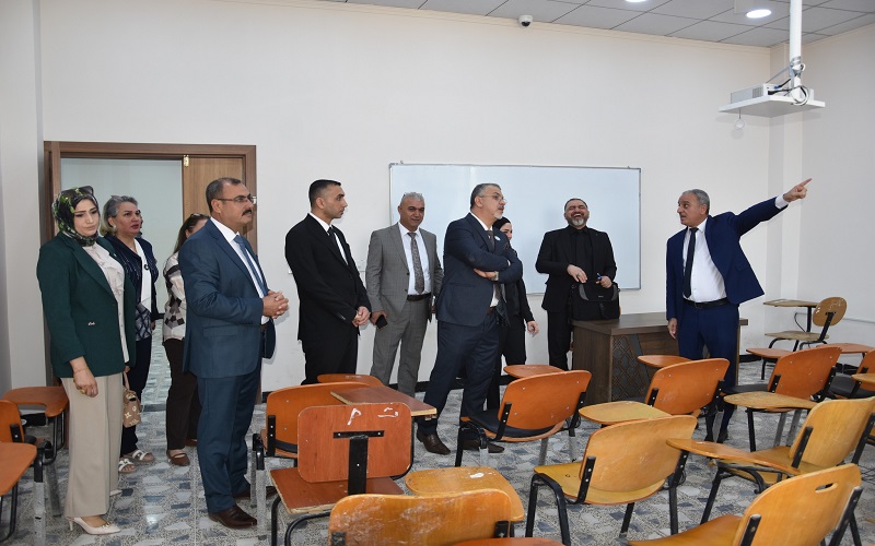 لجنة من وزارة التعليم العالي والبحث العلمي تزور كلية التربية البدنية وعلوم الرياضة بجامعة كركوك