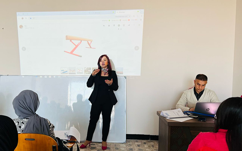 كلية التربية البدنية وعلوم الرياضة تنظم محاضرة نوعية عن اساسيات جهاز عارضة التوازن في الجمناستك الفني للطالبات