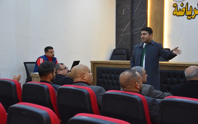 كلية التربية البدنية وعلوم الرياضة تنظم ورشة عمل علمية عن المنظمات الرياضية الدولية 