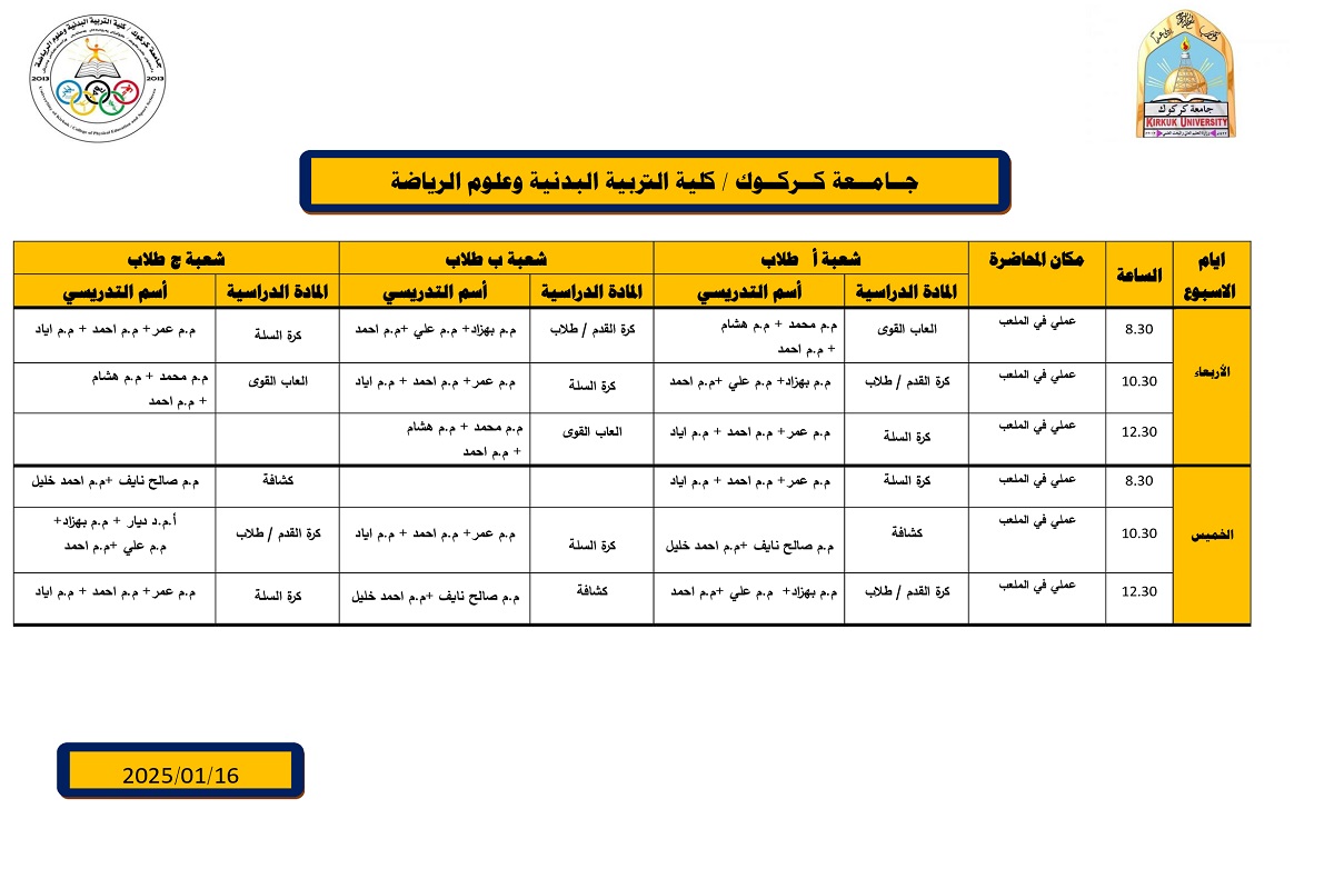 Second stage schedule 2025 2