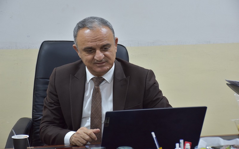 عميد كلية التربية البدنية وعلوم الرياضة يتفقد شعبة الشؤون المالية  