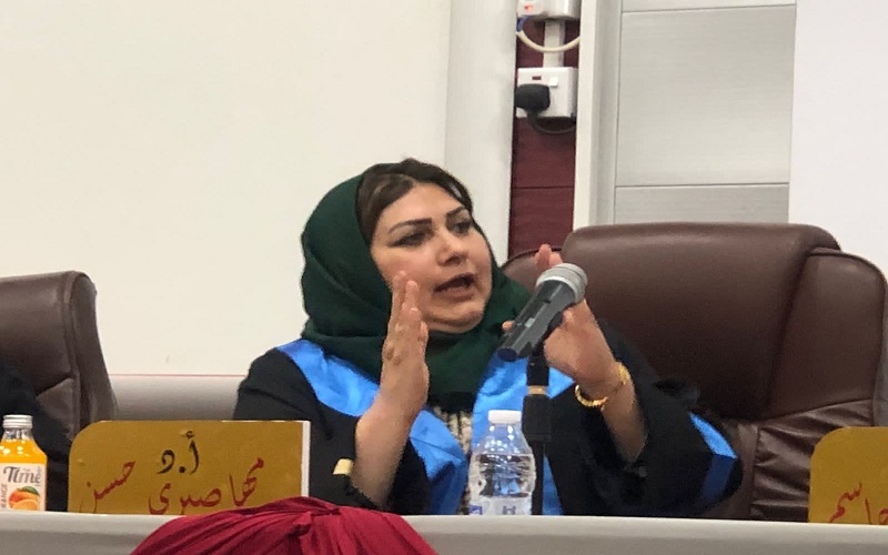 ضمن النشاطات العلمية للهيئة التدريسية في الكلية تم مشاركة الأستاذ الدكتورة مها صبري حسن التدريسية في فرع الألعاب الفردية