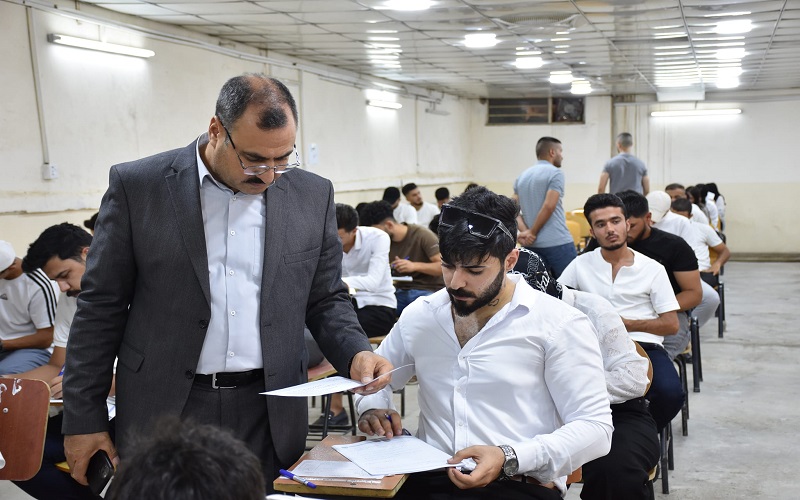 انطلاق امتحانات الدور الثاني لطلبة الدراسات الاولية في كلية الترببة البدنية وعلوم الرياضة 