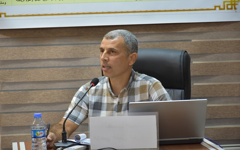 تدريسيون في كلية التربية البدنية وعلوم الرياضة أعضاء في لجنه اقرار عنوان رسالة ماجستير