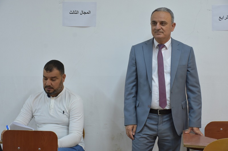 Dean of the College of Physical Education and Sports Sciences inspects the progress of the second round exams for postgraduate students