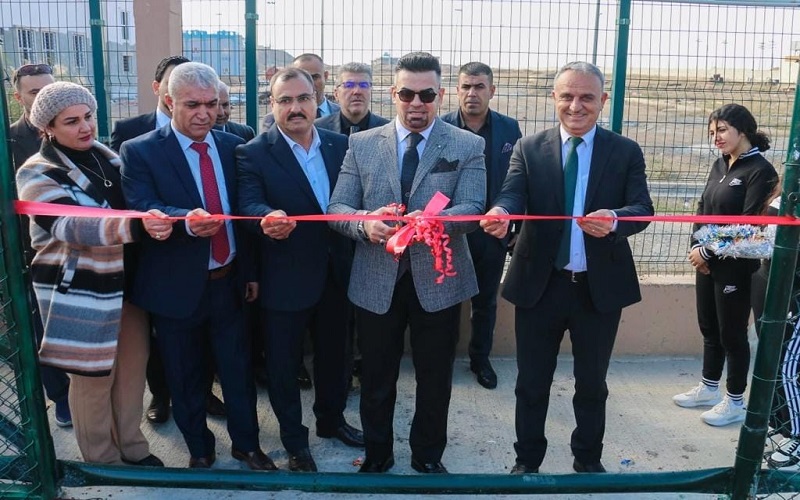 رئيس جامعة كركوك  يفتتح الملاعب الرياضية في مبنى كلية التربية البدنية وعلوم الرياضة الجديد 