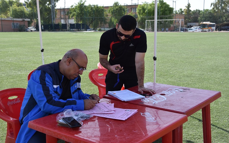 جانب من الاختبارات الطبية والبدنية والمهارية للطلبة المتقدمين للقبول المباشر في كلية التربية البدنية 