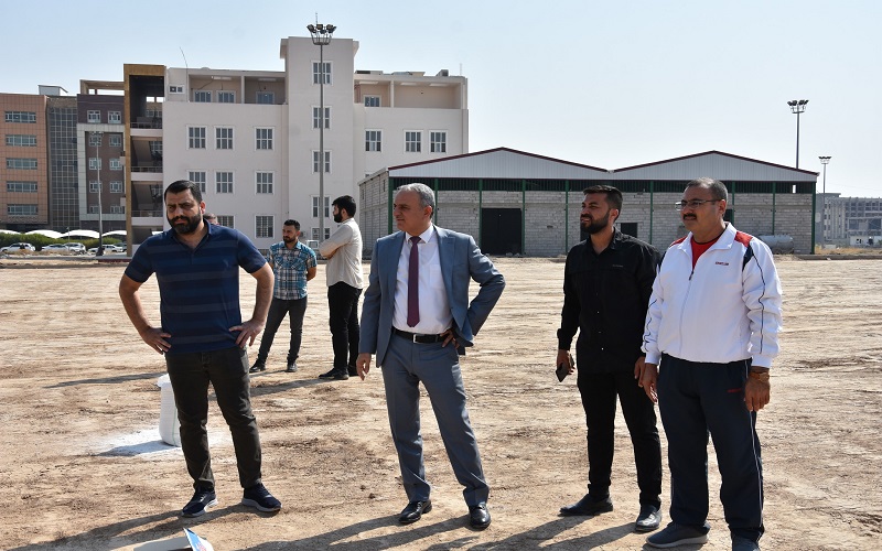 رئيس جامعة كركوك يزور مبنى الكلية الجديد &quot;مجمع الصيادة